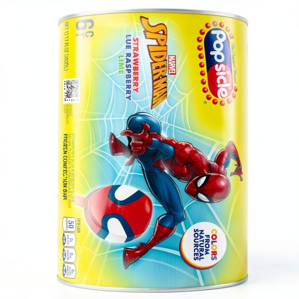Popsicle Spiderman Frozen Dessert Bar Unilever 50 Calories-1
