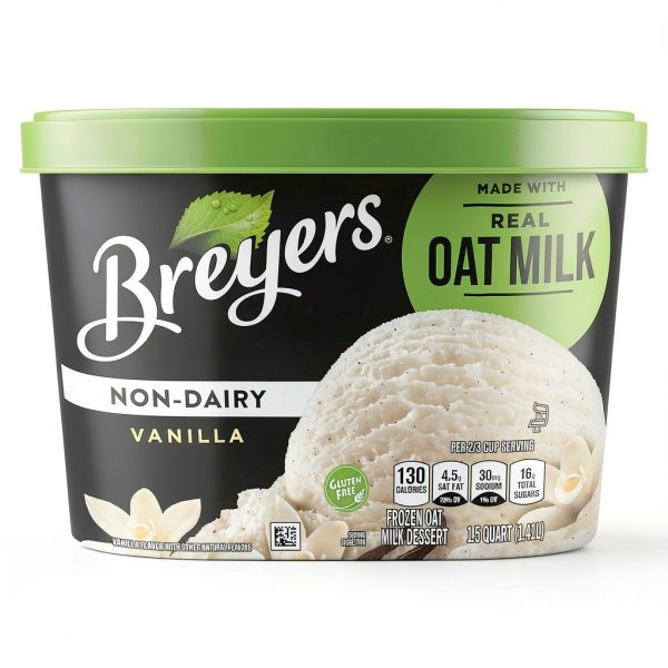 Breyers Non-Dairy Vanilla Ice Cream Oat Milk Gluten-Free-0