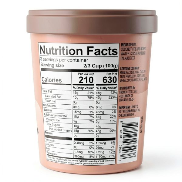 Fronen Plant Based Ice Cream No Hydrogenated Fats-1