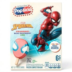 Popsicle Spiderman Frozen Dessert Bar Unilever 50 Calories-0