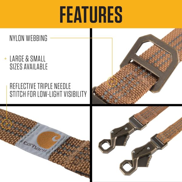 Carhartt Dog Leash Nylon Webbing Reflective Stitching Large-1