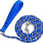 LUFFWELL Dog Leash Heavy Duty Chain Core Chew Proof Control-0