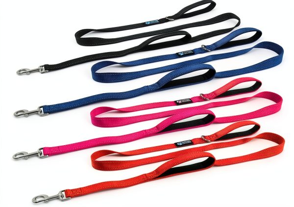 Max and Neo Dog Leash Double Handle Nylon Traffic Control-7