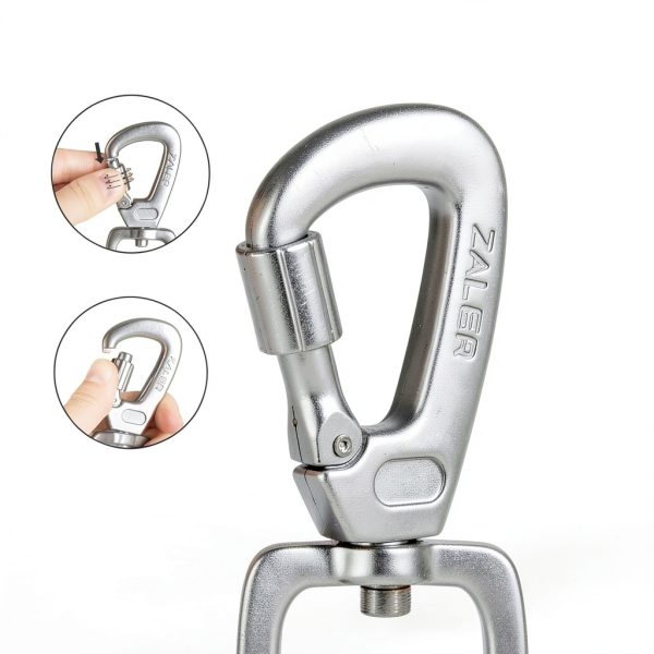ZALER Dog Leash Screw Lock Carabiner Training Rope-1
