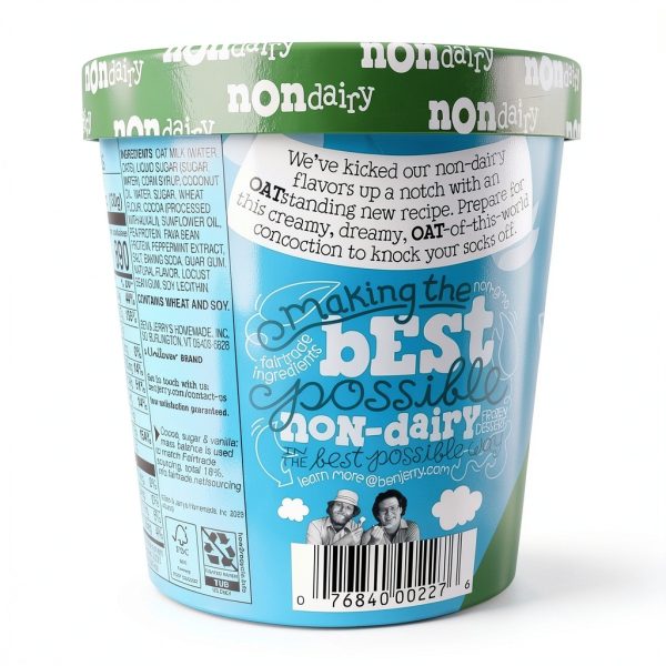 Ben Jerrys NonDairy Mint Ice Cream Vegan Dessert Pint-4
