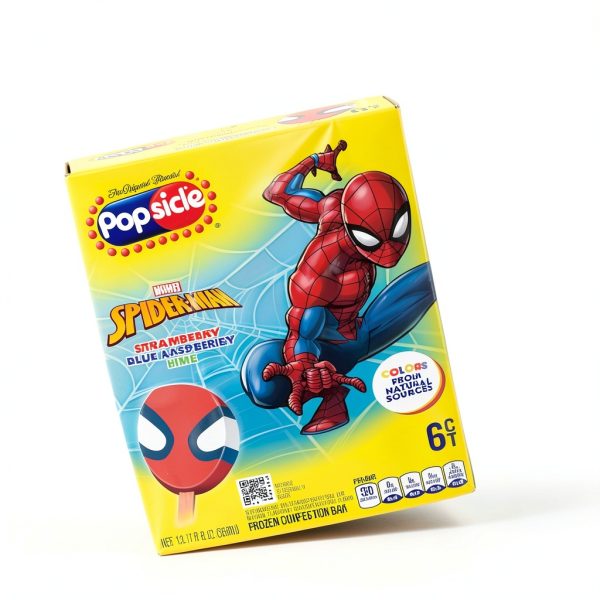 Popsicle Spiderman Frozen Dessert Bar Unilever 50 Calories-4