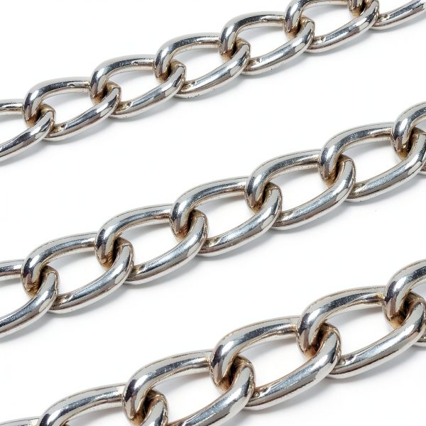 SGODA Chain Dog Leash Heavy Duty Chew Proof Leather Handle-2