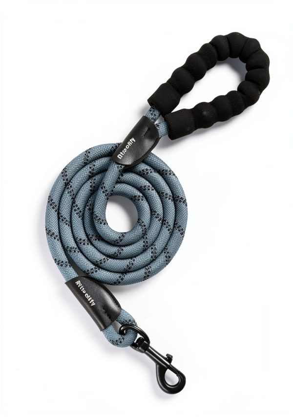 Dog Leash Rttochfy Leather Covered Nylon HalfInch-1