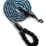 Dog Leash Rttochfy Leather Covered Nylon HalfInch-0