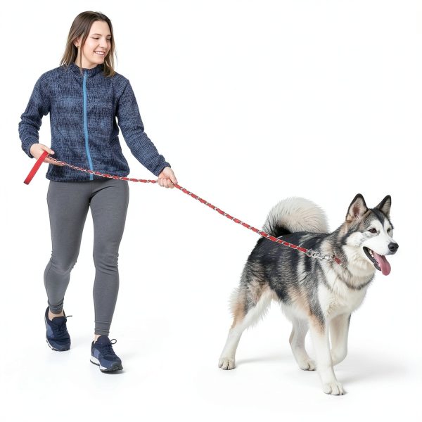 LUFFWELL Dog Leash Heavy Duty Chain Core Comfort Grip Handle-6
