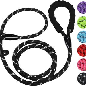 BOOEUDI Reflective Dog Leash Nylon Rope Slip Leash Collar-0