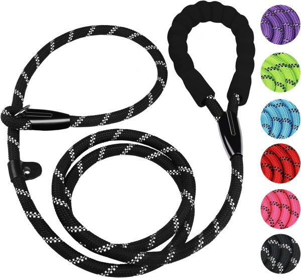 BOOEUDI Reflective Dog Leash Nylon Rope Slip Leash Collar-0