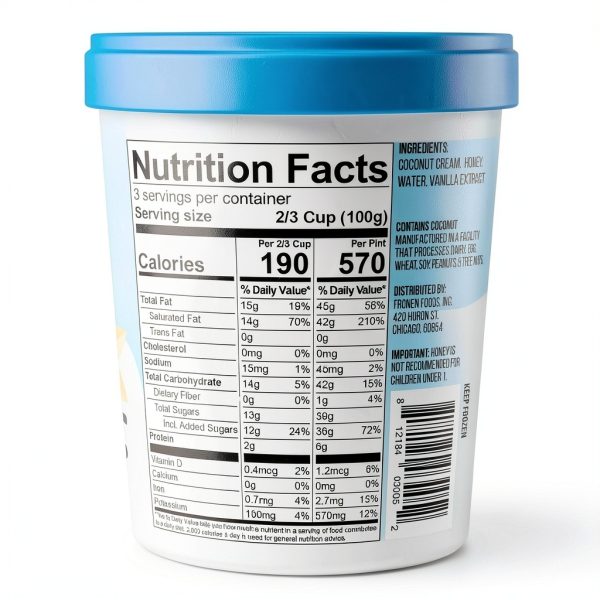 Fronen Plant Based Ice Cream No Hydrogenated Fats-1