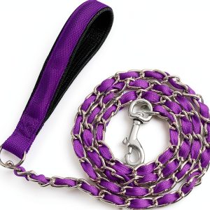 LUFFWELL Dog Leash Heavy Duty Chain Core Comfort Grip-0