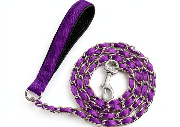 LUFFWELL Dog Leash Heavy Duty Chain Core Comfort Grip-0