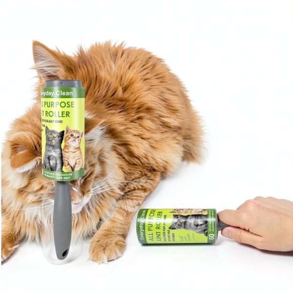 AZ-Homey Green Tin Roller Lint Cleaner Storage-5