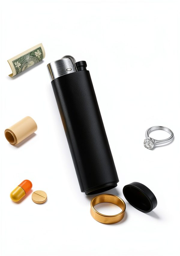 IN SELECT Fake Lighter Diversion Safe Metal Design-5