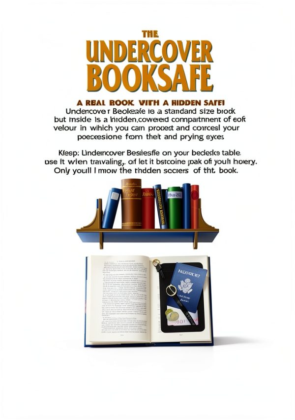 Hidden Book Safe Streetwise Oak Wood Safe-1