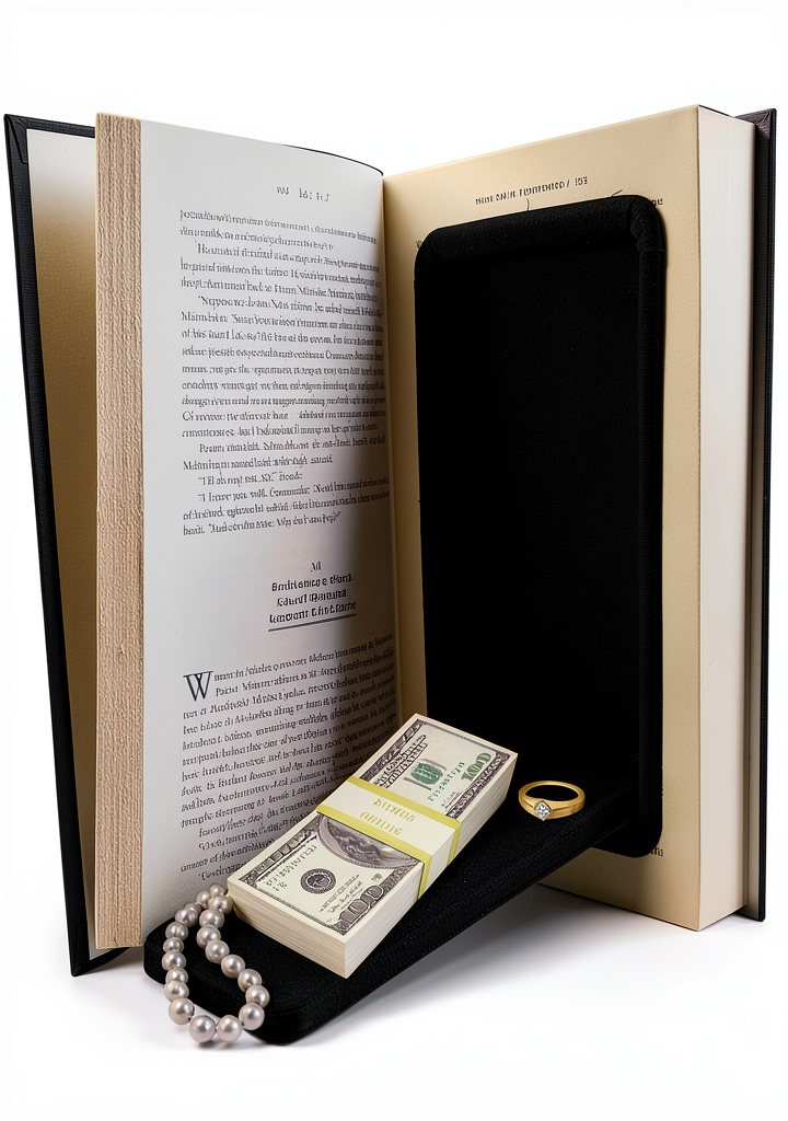 Hidden book safe placed on a home bookshelf