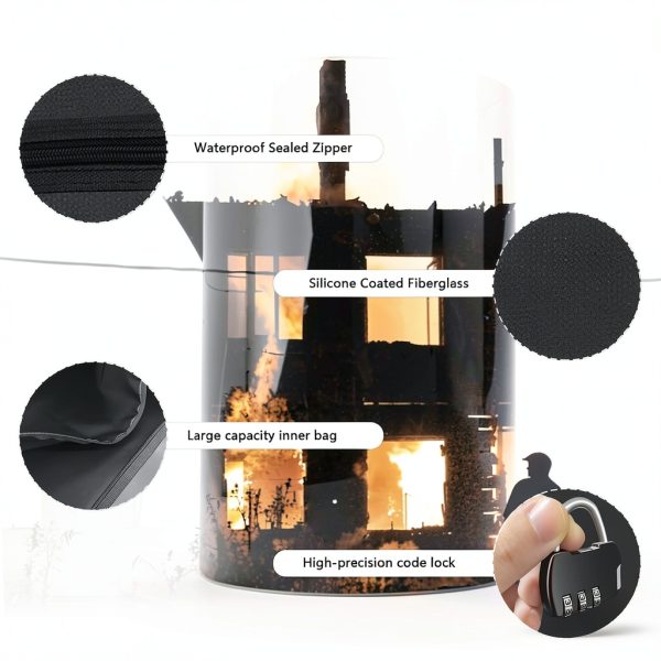 Fireproof Safe JUGREAT Black Electronic Lock-1
