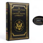 KASLVOX Constitution Book Safe Combination Lock Portable Mini Large-0