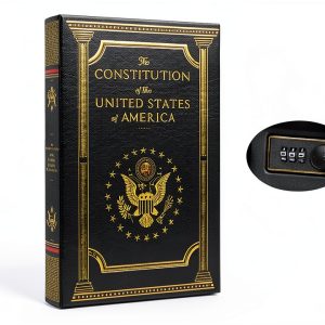 KASLVOX Constitution Book Safe Combination Lock Portable Mini Large-0
