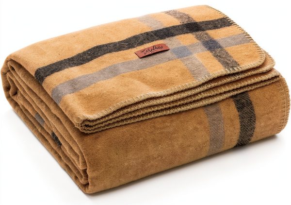 100% Wool Blanket Molithe Large Forest Military Outdoor 62x86-0