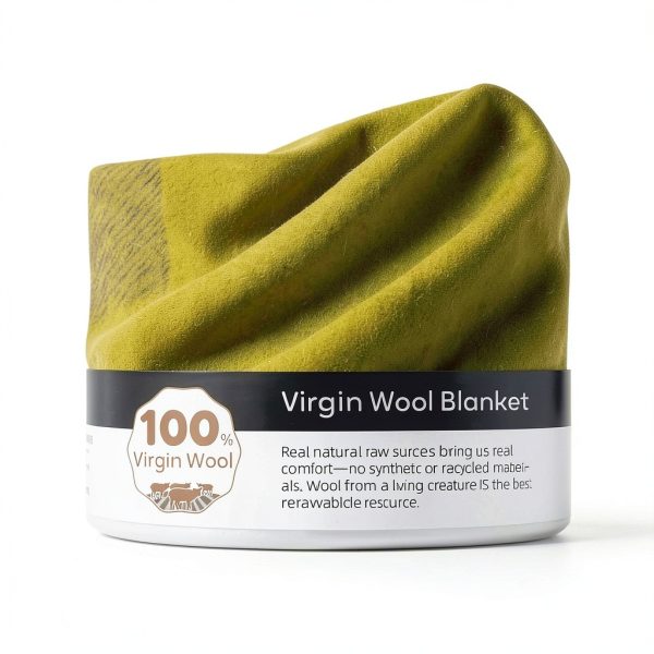 100% Wool Blanket Molithe Large Forest Military Outdoor 62x86-2
