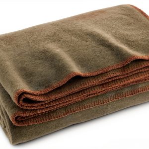 Olive Drab Wool Fire Retardant Blanket by EverOne 66" x 90" Military-0